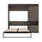 Bestar Orion Full Murphy Bed and Storage Cabinet with Pull-Out Shelf (89W), Bark Gray & Graphite 116898-000047 - alternate 9